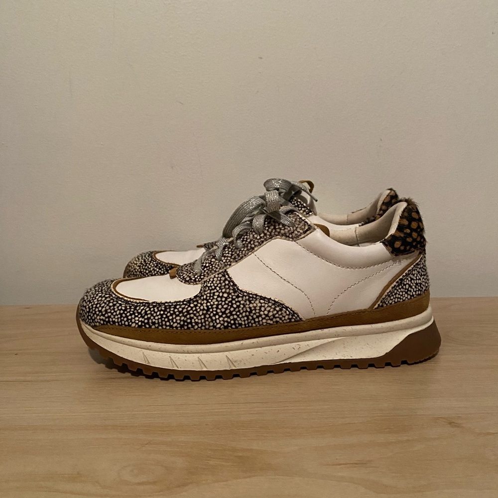 Madewell Animal Print Leather Sneakers Women’s Size 9 - Picture 4 of 10